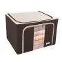 Caixa de tecido ORDINETT L 50x40x32 cm sortida – Caixa de arrumação dobrável com tampa e pegas, 64 L