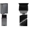 Balde de pedal em aço inoxidável Rubbermaid Elite 45L, retangular, resistente a impressões digitais 2112520
