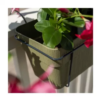 Conjunto de varanda STEFANPLAST com sistema de rega automática e suporte metálico 50x18x17 cm verde