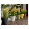 Vaso de flores com prato STEFANPLAST Ethica Ø40x39cm cinzento