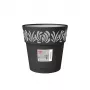 STEFANPLAST Gaia vaso com prato Ø25x25cm preto