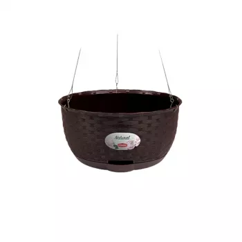 STEFANPLAST vaso suspenso Natural Ø30x14,5cm castanho-escuro