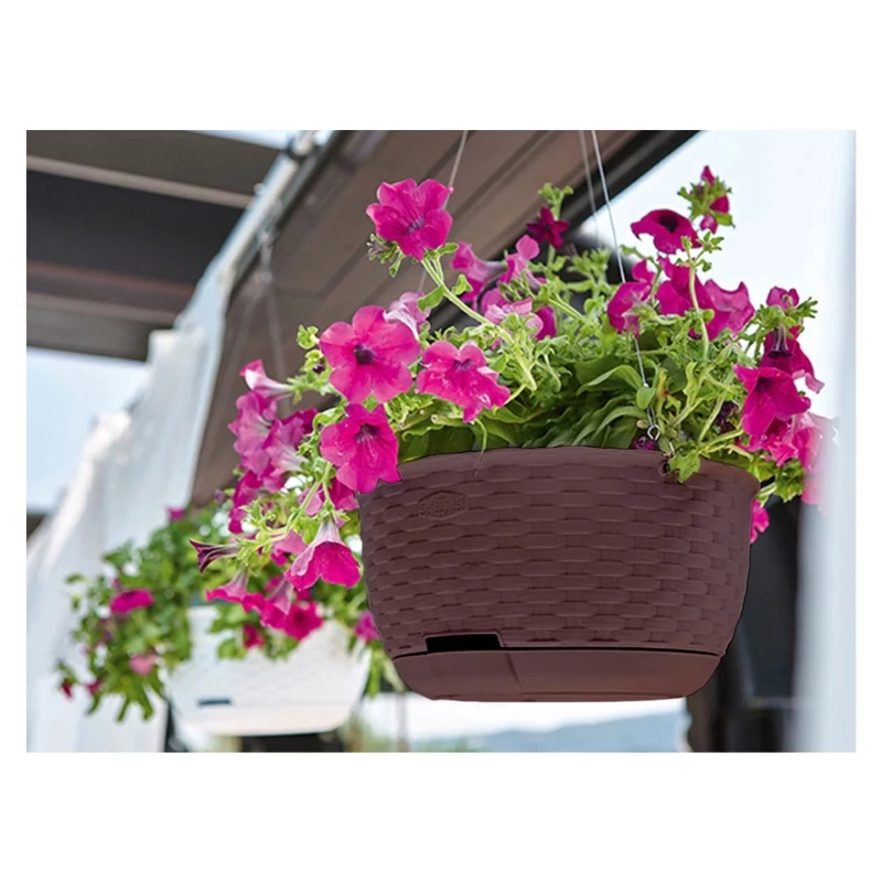 STEFANPLAST vaso suspenso Natural Ø30x14,5cm castanho-escuro