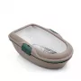 STEFANPLAST caixa de areia para gatos Furba Chic 59x39x22 cm cinzento-claro/verde