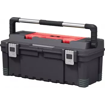 KETER DIY Hawk mala de ferramentas 26 com organizador, 66 x 28,7 x 26,6 cm, preto/vermelho