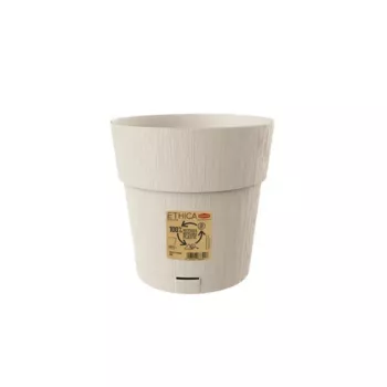STEFANPLAST vaso com prato Ethica Ø20x19cm branco