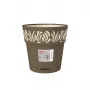STEFANPLAST Gaia vaso redondo com prato, castanho, Ø25 x 25 cm