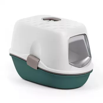 STEFANPLAST Furba Top Chic caixa de areia para gatos com tampa 58,5x39,4x42,7 cm branco/verde