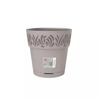 STEFANPLAST Gaia vaso com prato Ø25x25 cm cinzento-claro