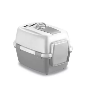 STEFANPLAST WivaCat caixa de areia fechada 55x40x40 cm branco/cinzento