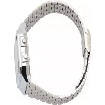 Casio AQ230A-7DMQD relógio de pulso unissexo retro analógico-digital, branco/prateado