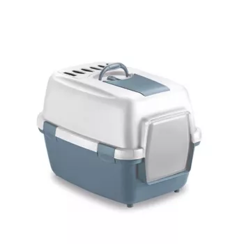 STEFANPLAST WivaCatt caixa de areia fechada 55x40x40 cm branco/azul