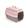 STEFANPLAST Transportadora Horizon 1 com porta metálica 48x32x30cm Rosa/Cinzento