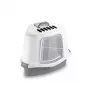 STEFANPLAST Caixa de areia para gatos de canto com tampa Sprint Corner Plus 56x40x40cm Branco/Cinzento