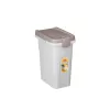 STEFANPLAST Recipiente de armazenamento de alimentos para animais 15 L Branco/Cinzento-claro