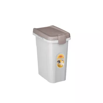 STEFANPLAST Recipiente de armazenamento de alimentos para animais 15 L Branco/Cinzento-claro