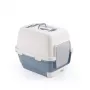 STEFANPLAST Caixa de areia para gatos fechada Cathy Clever & Smart 58x45x48cm branco/azul