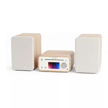 Pure Classic Sistema mini-hi-fi estéreo DAB+/FM, Bluetooth, CD, USB Branco/Carvalho