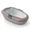 STEFANPLAST Caixa de areia para gatos Furba Chic Maxi 69,5x47x26 cm Cinzento-claro/Verde