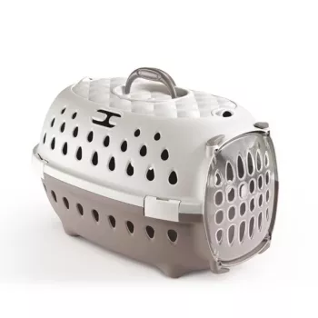STEFANPLAST Travel Chic caixa de transporte para animais de estimação 50x34,5x32 cm branco/cinzento-claro
