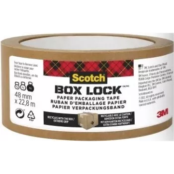 3M Scotch Box LockT fita adesiva para embalagem de papel 48mm x 22,8m castanha 7850-23-EF-8GC