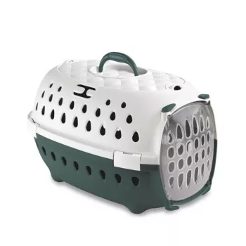 STEFANPLAST Travel Chic caixa de transporte para animais de estimação 50x34,5x32 cm branco/verde