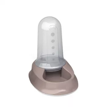 STEFANPLAST Chic comedouro e bebedouro automático para animais de estimação 2L, cinzento-claro, 32 x 21 x 29 cm
