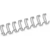 Fellowes 14 mm 34 anéis prateado lombadas de arame Twin Loop para A4, 130 folhas, pack de 100 (54454)