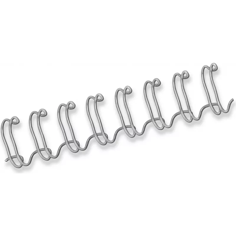 Fellowes 14 mm 34 anéis prateado lombadas de arame Twin Loop para A4, 130 folhas, pack de 100 (54454)