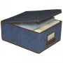 ORDINETT caixa de arrumação de tecido 48x36x19 cm azul