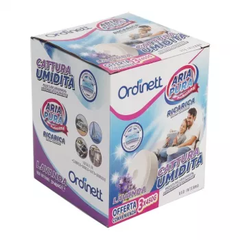 ORDINETT pastilhas de recarga absorvedoras de humidade 450g x 3 unid. lavanda