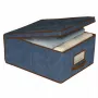 ORDINETT caixa de arrumação dobrável de tecido 50 x 40 x 25 cm azul