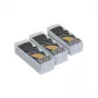 ORDINETT conjunto de organizadores Top Class 3 peças pequeno transparente plástico arrumação de gavetas de secretária 30,5x10x7,5cm