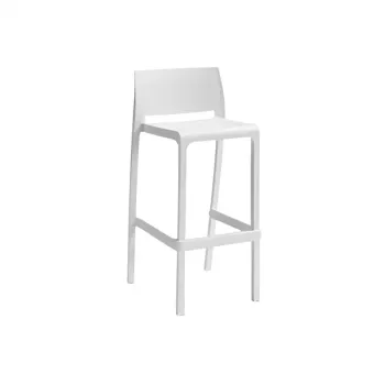 BICA Banco alto de bar de jardim Volga Stool 65 50x49x89 cm branco