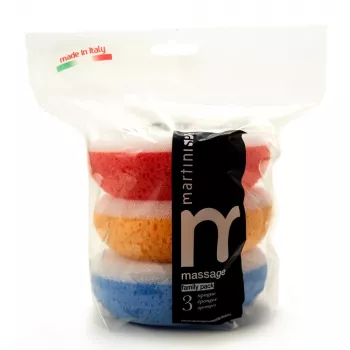 MARTINI SPA Esponjas de massagem pack de 3 | várias cores