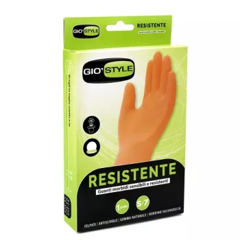 GIOSTYLE Luvas multifunções de látex natural duráveis laranja tamanho S/7