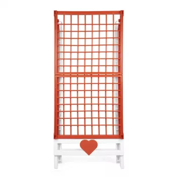 GIOSTYLE Estendal Love branco/laranja 180x56x96 cm