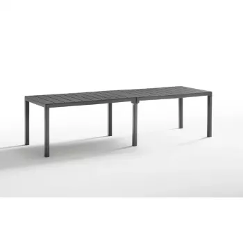 BICA Mesa de jardim King mesa de refeição dupla preta