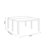 BICA Mesa de jardim King mesa de refeição dupla preta