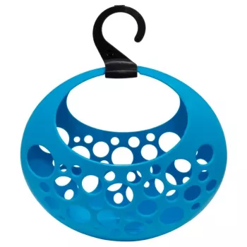 GIOSTYLE Cesto para molas de roupa Love azul-claro 29x13x31 cm