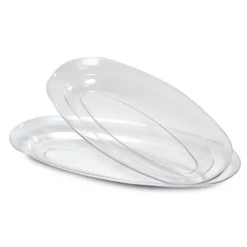 GUARDINI Tabuleiros de plástico transparentes conjunto de 2 Easy Bake 46x23 cm