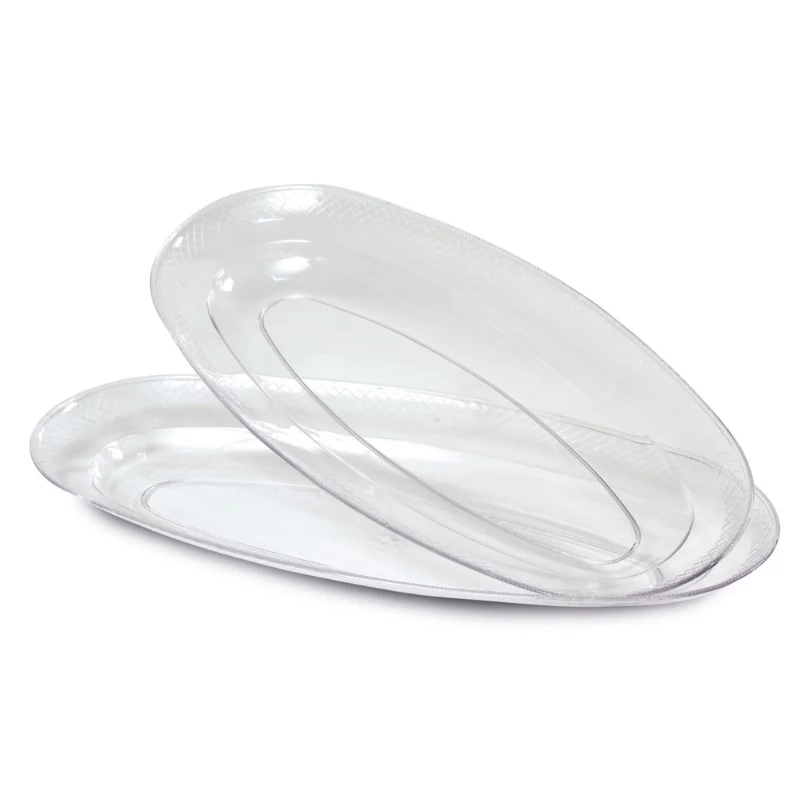 GUARDINI Tabuleiros de plástico transparentes conjunto de 2 Easy Bake 46x23 cm