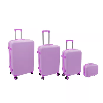 ORDINETT conjunto de 4 malas rígidas 98L/60L/43L/15L rosa