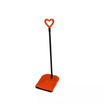 GIOSTYLE Conjunto de pá e escova Rubber Hair Scoop Love, 24,5x27x85 cm, várias cores