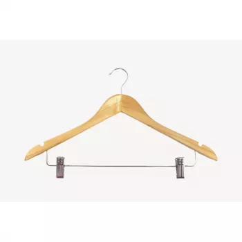 ORDINETT Cabides de madeira com molas, pack de 2, 44,5 cm, faia natural