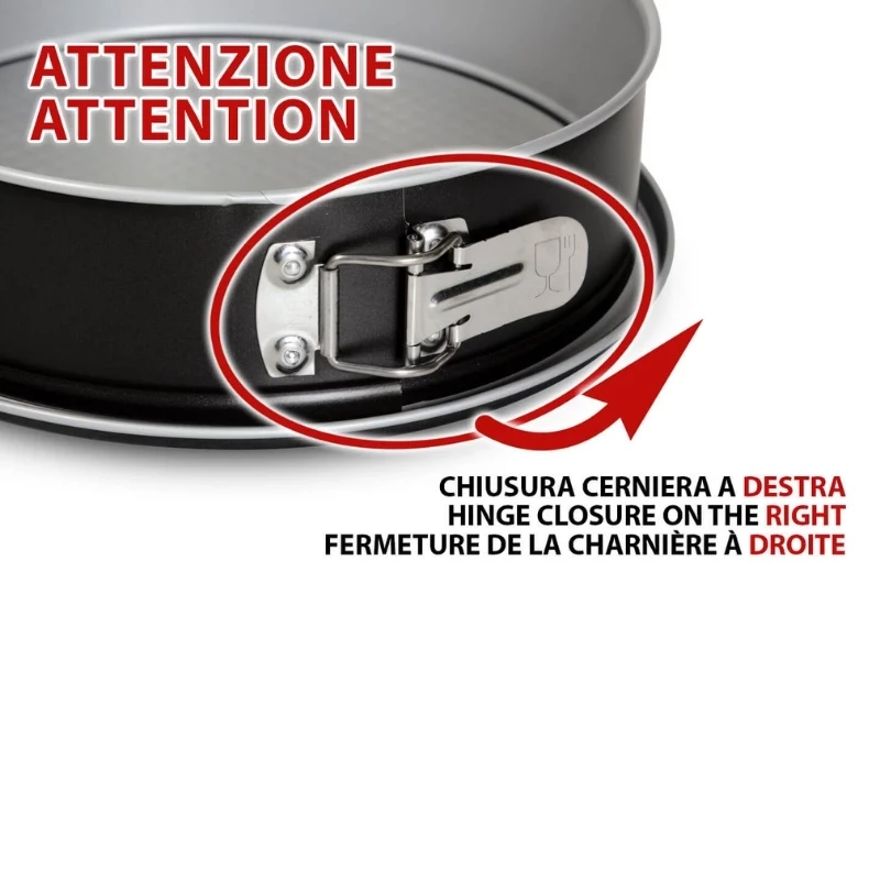 GUARDINI Forma redonda para bolo Rossana 18 cm revestimento antiaderente aço carbono
