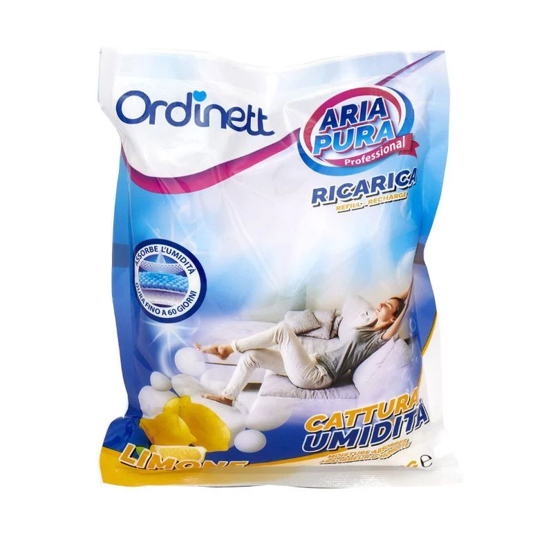 ORDINETT Recarga para absorvedor de humidade, 3 x 450 g, Limão