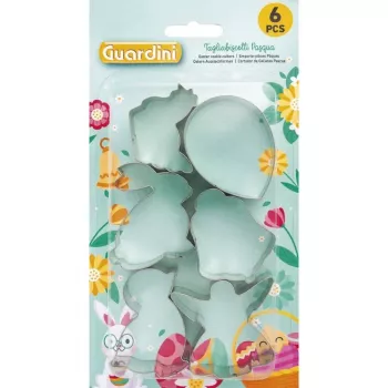 GUARDINI Conjunto de cortadores para biscoitos de Páscoa e pão de gengibre 6 unid. 5-6x2cm