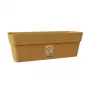STEFANPLAST Ethica floreira com prato 30x13x12 cm amarelo mostarda