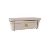 STEFANPLAST Conjunto de varanda com sistema de rega automática e suporte de metal 50x18x17 cm branco